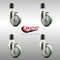 Service Caster 4 Inch 316SS Gray Polyurethane Swivel 1-7/8 Inch Expanding Stem Caster Set SCC SCC-SS316EX20S414-PPUB-178-4 - alternate 3